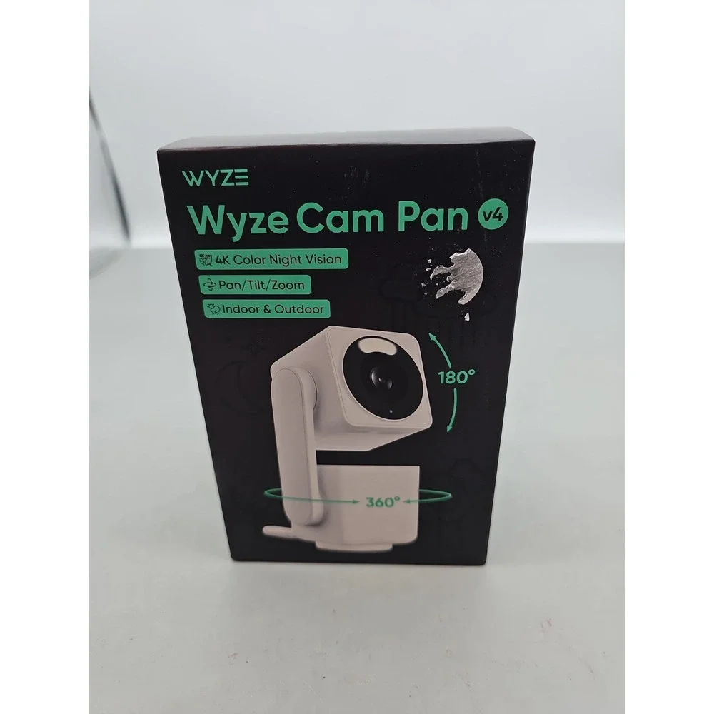 Wyze Cam Pan v4 4K Smart Home Security Camera Night Vision PTZ New